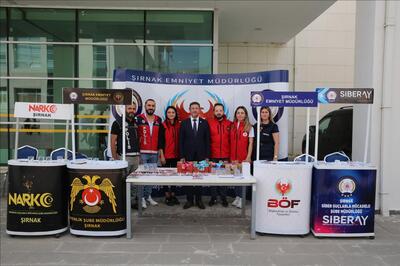 Rektörümüz Prof. Dr. Alkış  Narkotikle Mücadele standını ziyaret etti