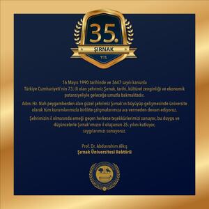 Şırnak'ın İl olmasının 35. Yıl dönümü