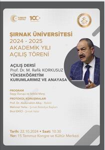 Üniversitemiz 2024-2025 Akademik Yılı Açılış Töreni