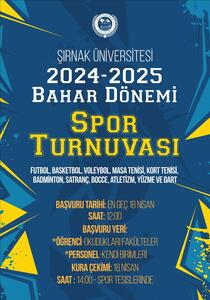 Üniversitemiz 2024-2025 Bahar Dönemi Spor Turnuvaları